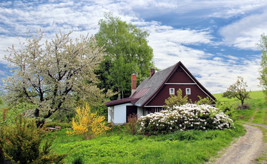 Ein Haus auf einem Grundstück